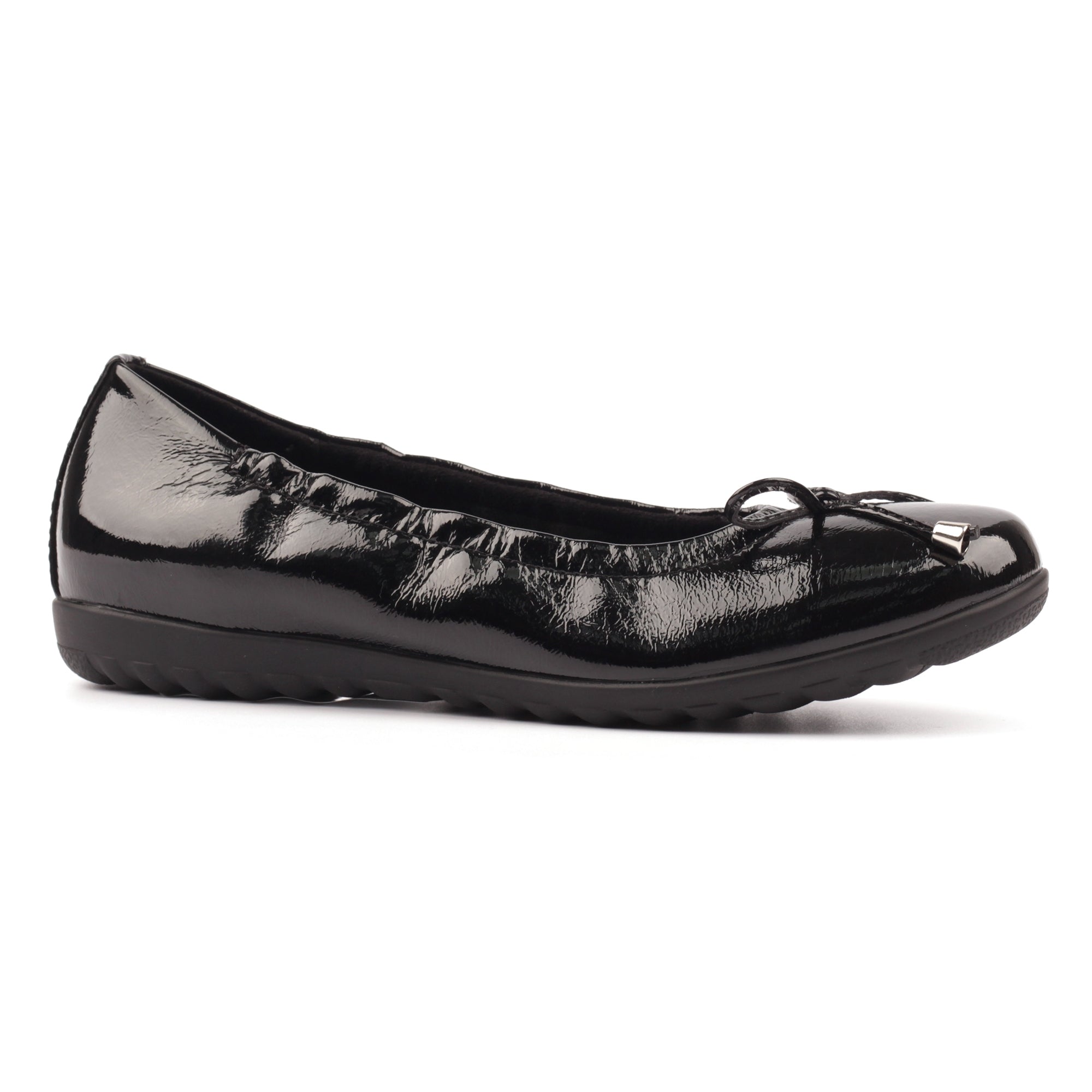 Brittney Black Patent Shoe