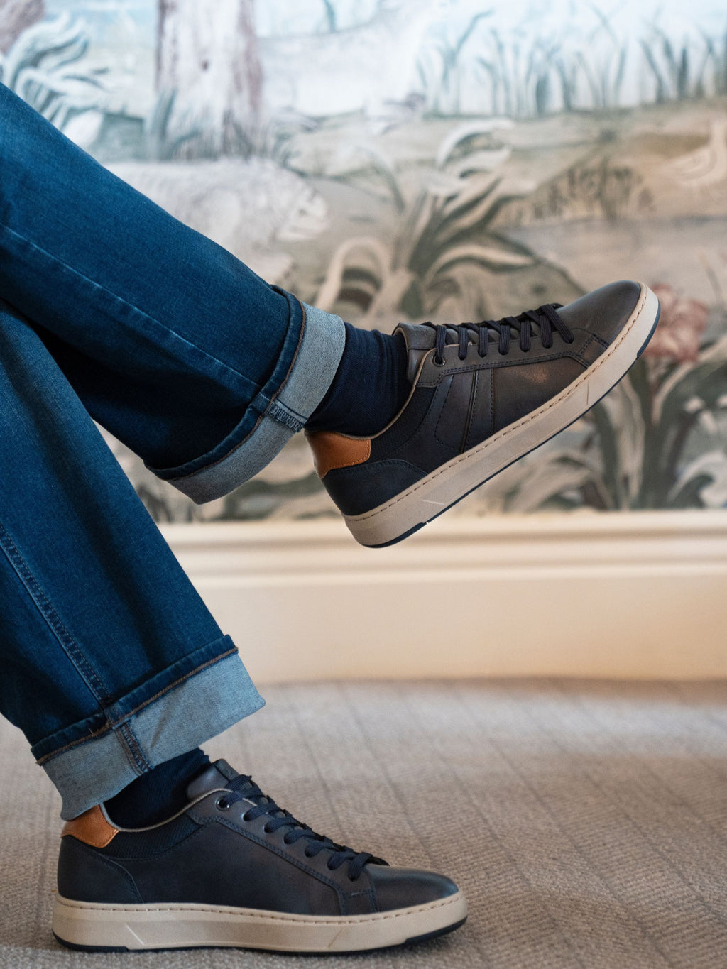 Phillip Navy Mens Trainer