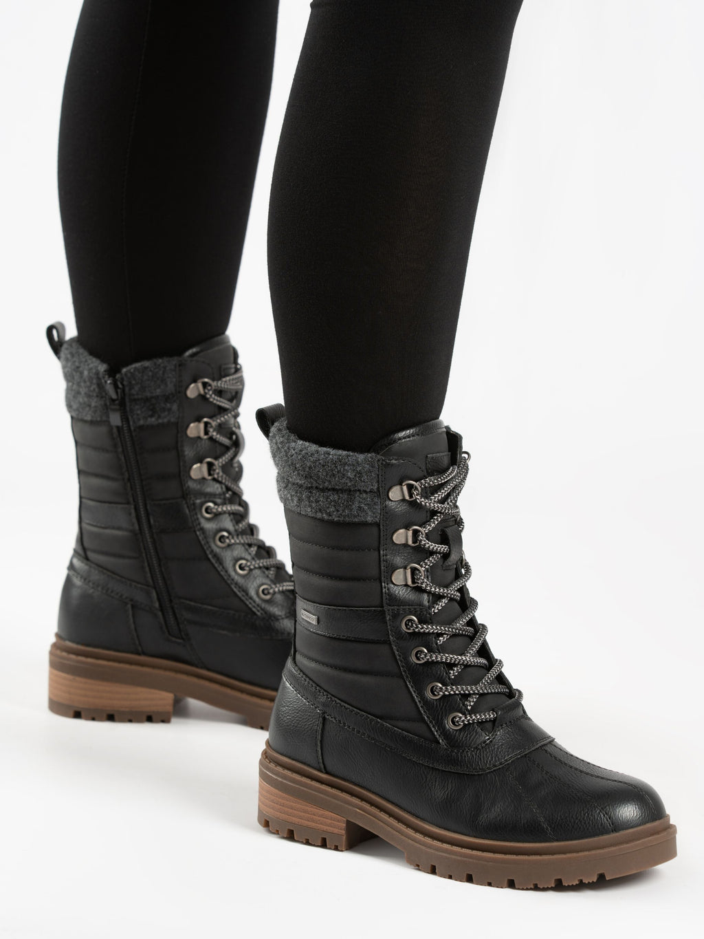 Marla Black Ice Grip Waterproof Mid Boot