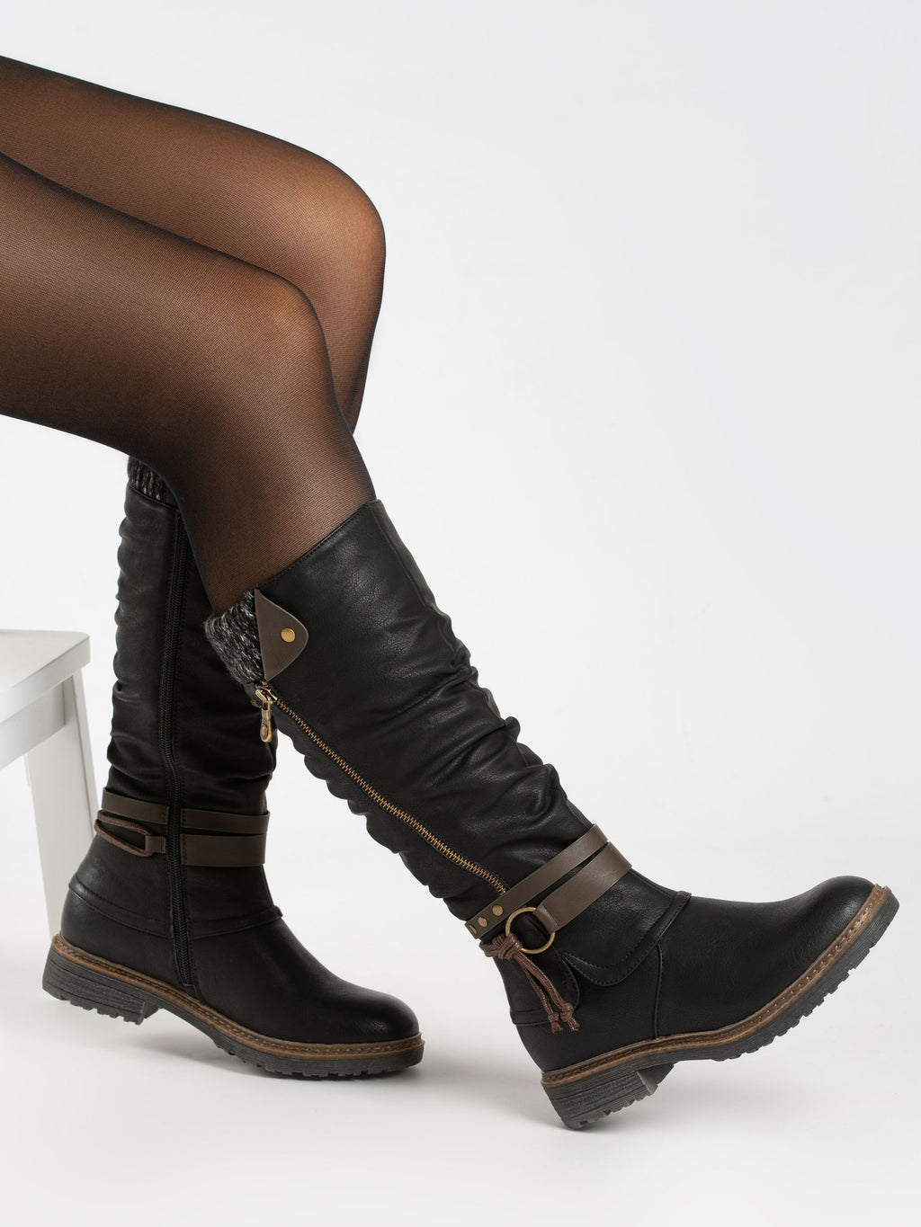 Melinda Black Waterproof Long Boot
