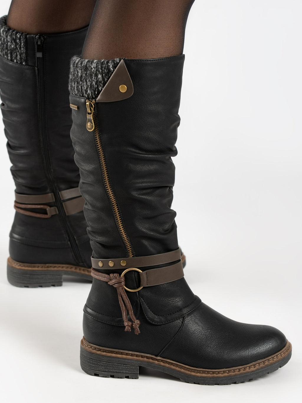 Melinda Black Waterproof Long Boot
