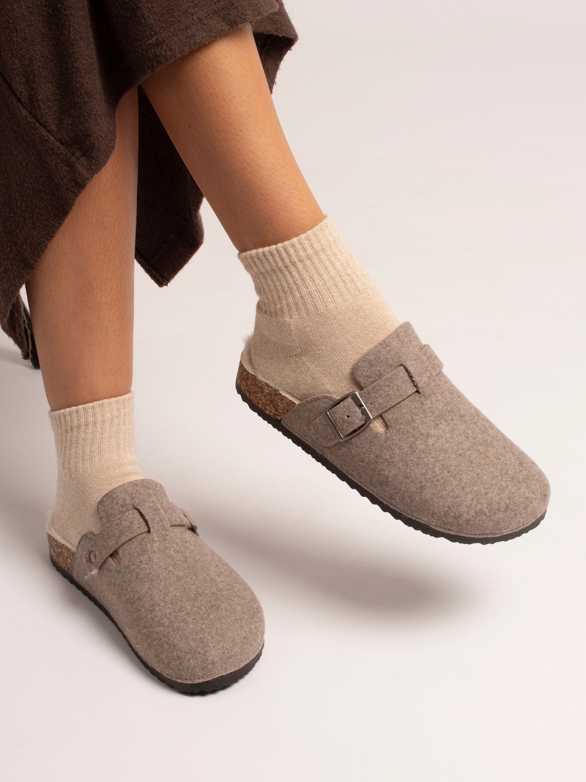 Ruthie Mink Mule Slipper