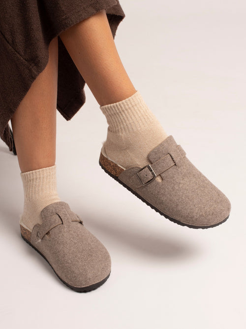 Ruthie Mink Mule Slipper