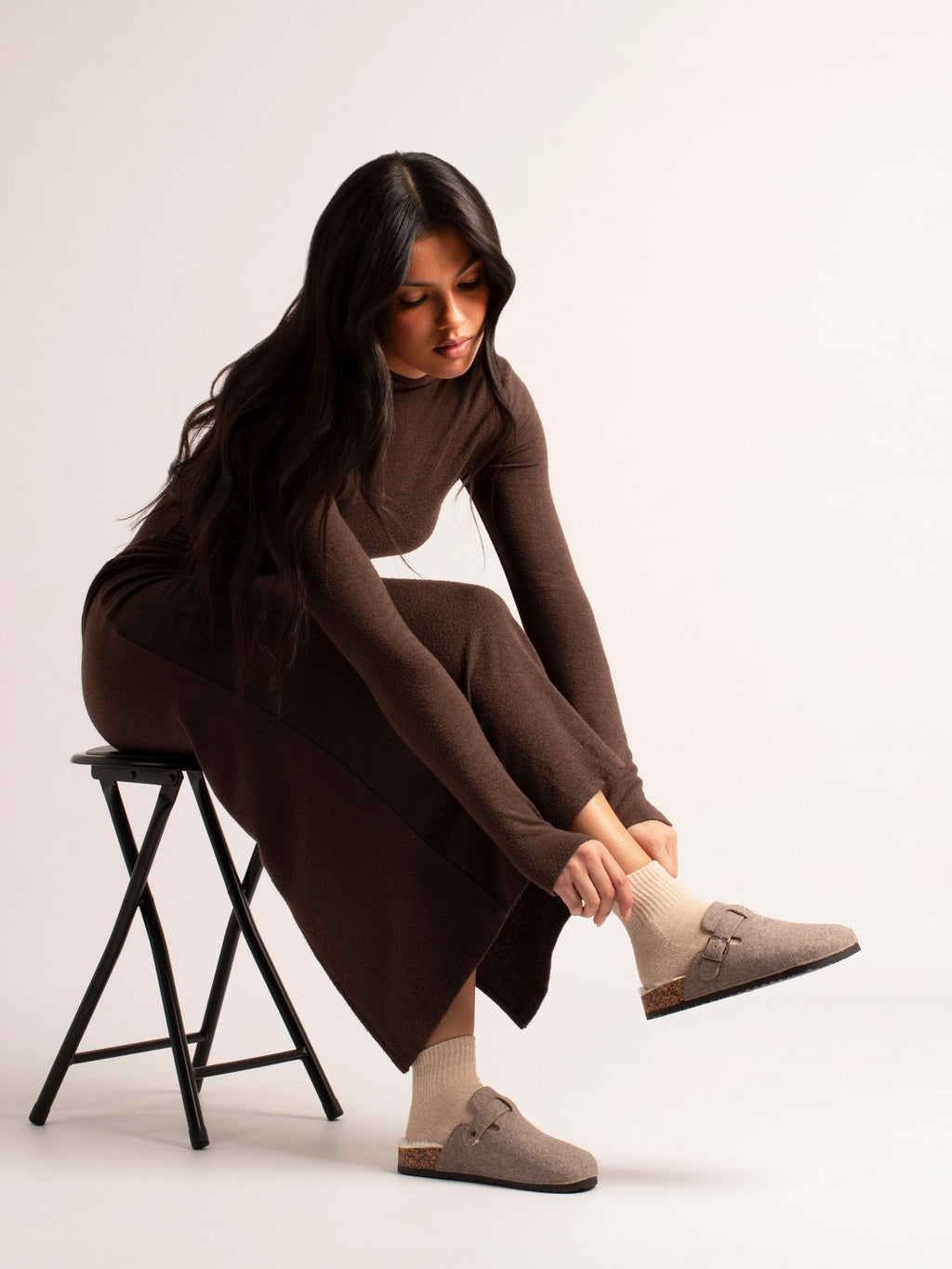 Ruthie Mink Mule Slipper