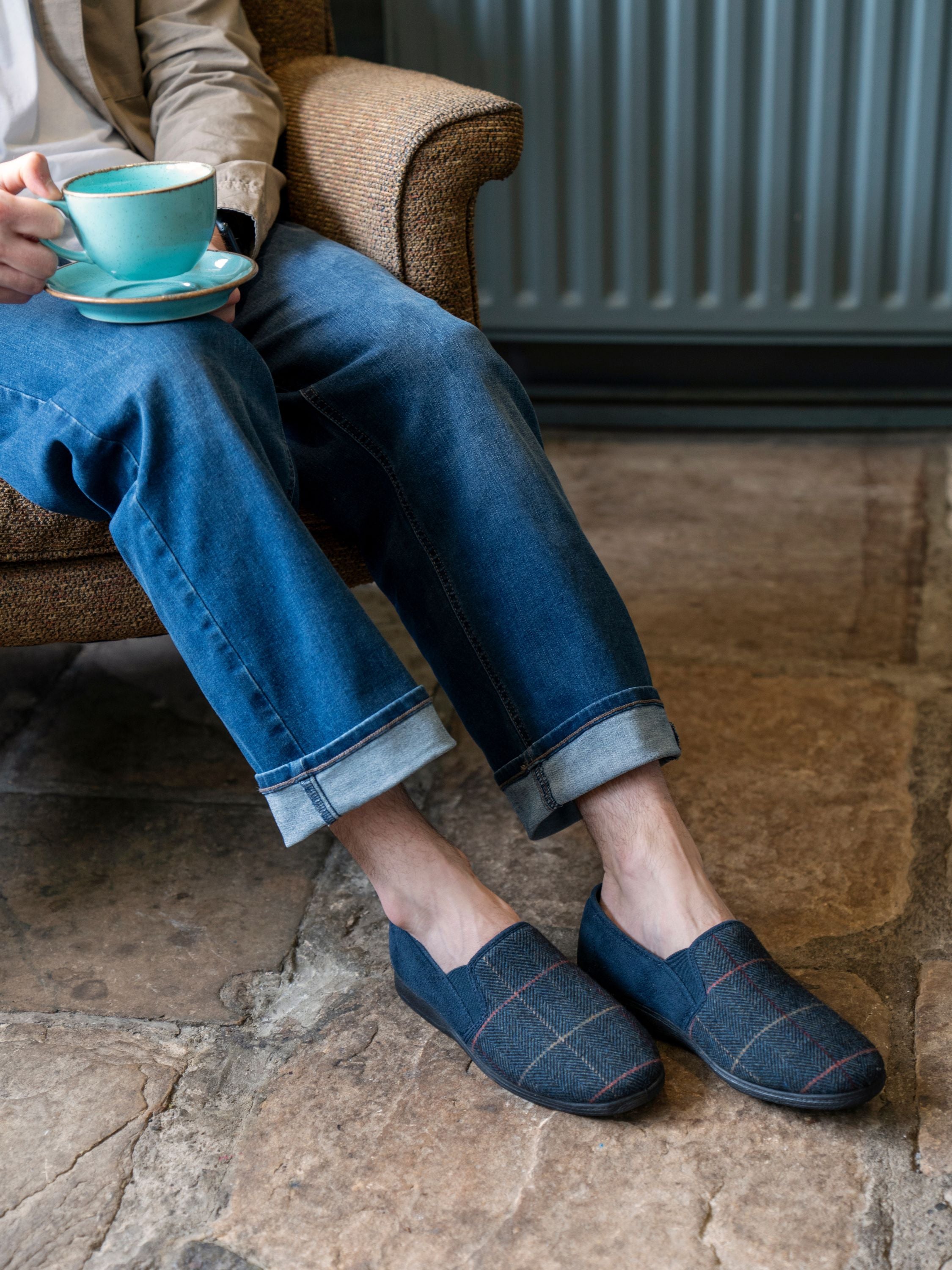 Harrison II Navy Slipper