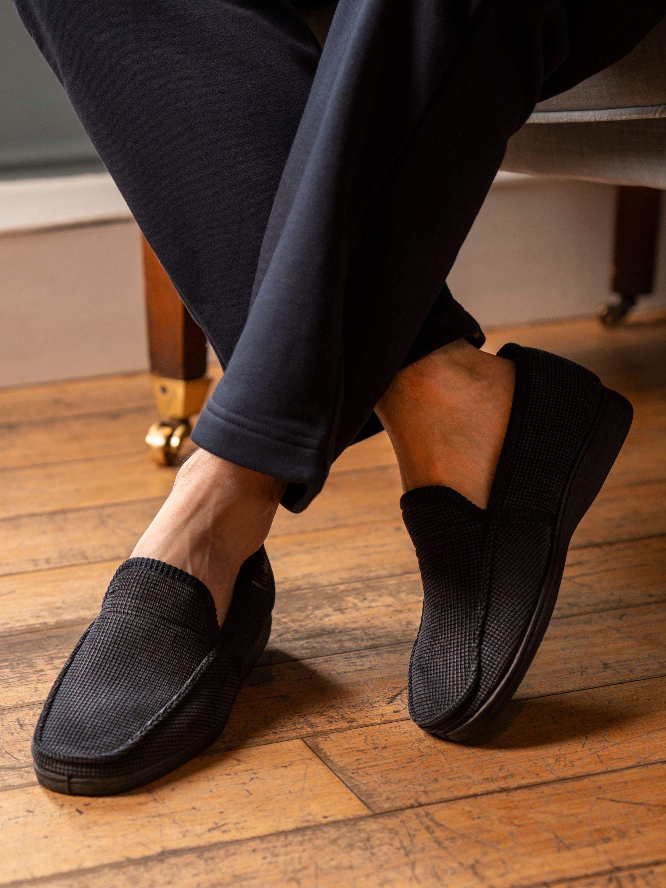 Dylan Navy Slipper