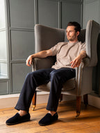 Lazy Dogz Ryan Navy Slipper