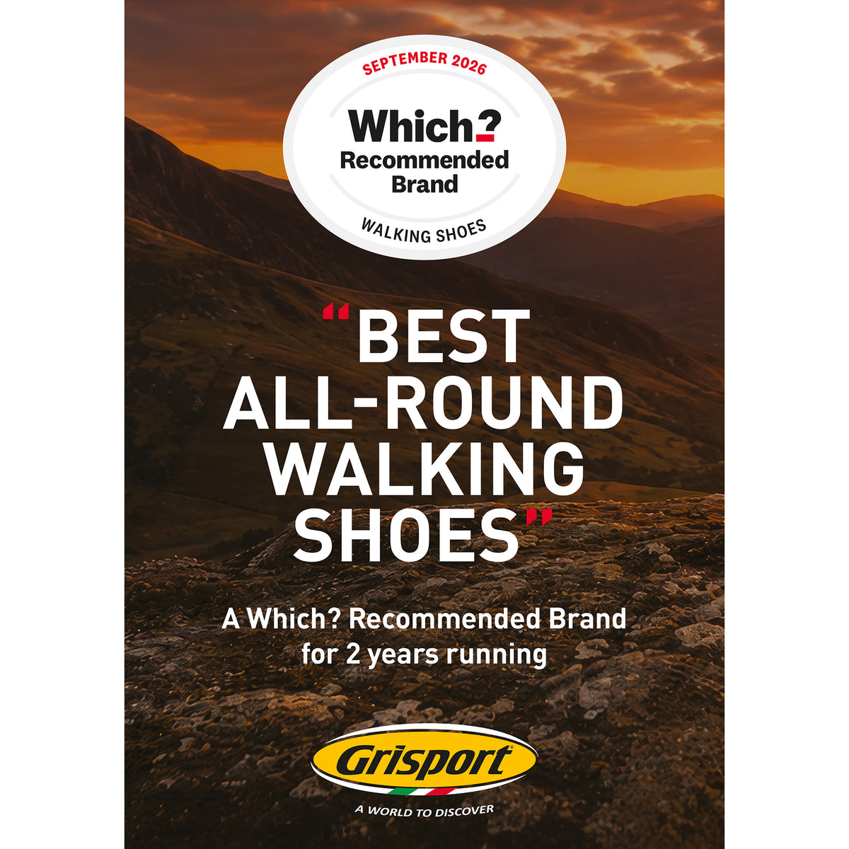Grisport New 2026 A4 Which Showcard